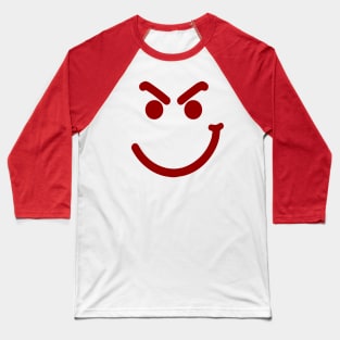 Mischievous Smirk Smile red3 Baseball T-Shirt